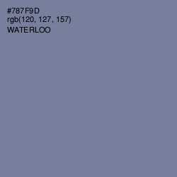 #787F9D - Waterloo  Color Image