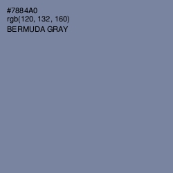 #7884A0 - Bermuda Gray Color Image