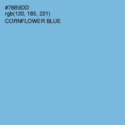 #78B9DD - Cornflower Blue Color Image