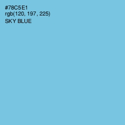 #78C5E1 - Sky Blue Color Image