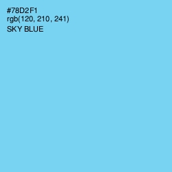 #78D2F1 - Sky Blue Color Image