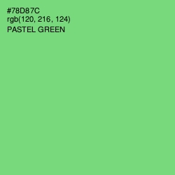 #78D87C - Pastel Green Color Image