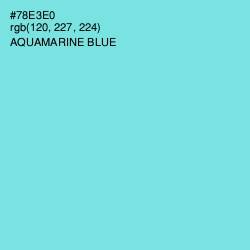 #78E3E0 - Aquamarine Blue Color Image