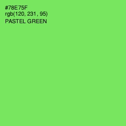 #78E75F - Pastel Green Color Image