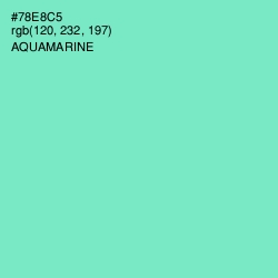 #78E8C5 - Aquamarine Color Image