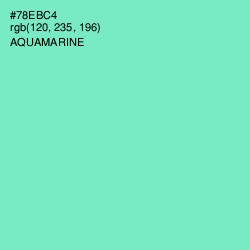 #78EBC4 - Aquamarine Color Image