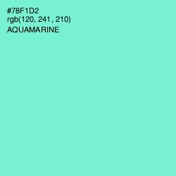 #78F1D2 - Aquamarine Color Image