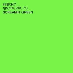#78F347 - Screamin' Green Color Image