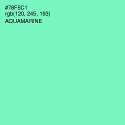 #78F5C1 - Aquamarine Color Image