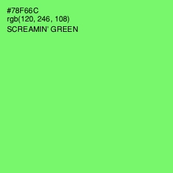 #78F66C - Screamin' Green Color Image