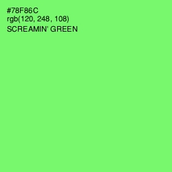 #78F86C - Screamin' Green Color Image
