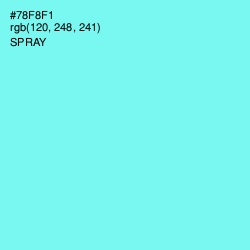 #78F8F1 - Spray Color Image