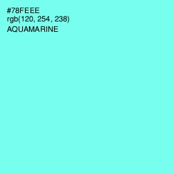#78FEEE - Aquamarine Color Image