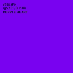 #7903F0 - Purple Heart Color Image