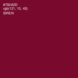 #790A2D - Siren Color Image
