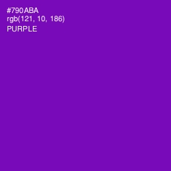 #790ABA - Purple Color Image