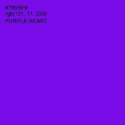 #790BE9 - Purple Heart Color Image