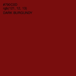 #790C0D - Dark Burgundy Color Image