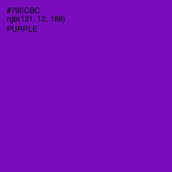 #790CBC - Purple Color Image