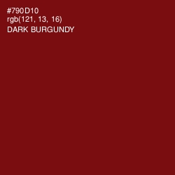 #790D10 - Dark Burgundy Color Image