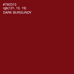 #790D13 - Dark Burgundy Color Image