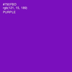 #790FBD - Purple Color Image