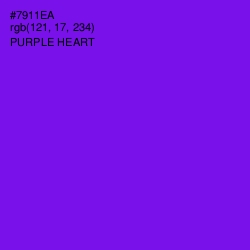 #7911EA - Purple Heart Color Image