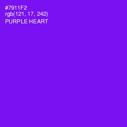 #7911F2 - Purple Heart Color Image