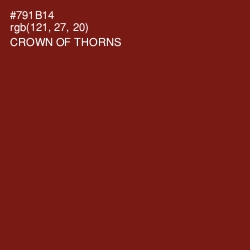 #791B14 - Crown of Thorns Color Image