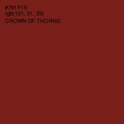 #791F19 - Crown of Thorns Color Image