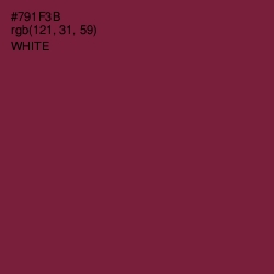 #791F3B - Claret Color Image