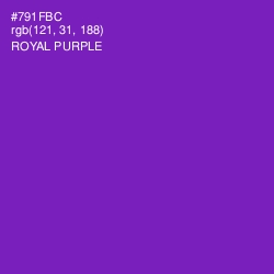 #791FBC - Royal Purple Color Image