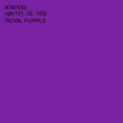 #7920A3 - Royal Purple Color Image