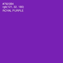 #7920B4 - Royal Purple Color Image