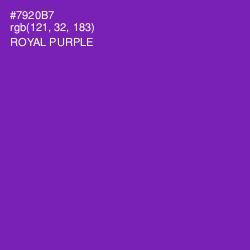 #7920B7 - Royal Purple Color Image