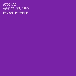 #7921A7 - Royal Purple Color Image