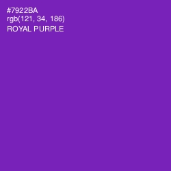 #7922BA - Royal Purple Color Image