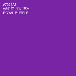 #7923A5 - Royal Purple Color Image