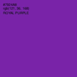 #7924A8 - Royal Purple Color Image