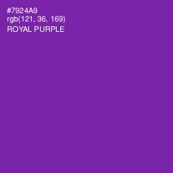 #7924A9 - Royal Purple Color Image