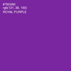 #7926A0 - Royal Purple Color Image