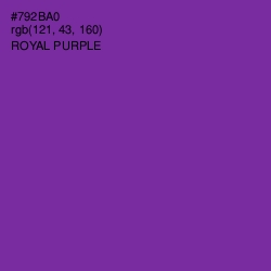 #792BA0 - Royal Purple Color Image