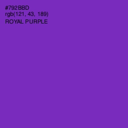 #792BBD - Royal Purple Color Image