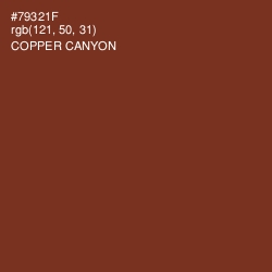 #79321F - Copper Canyon Color Image