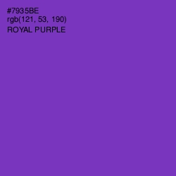 #7935BE - Royal Purple Color Image