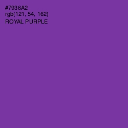 #7936A2 - Royal Purple Color Image