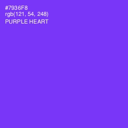 #7936F8 - Purple Heart Color Image