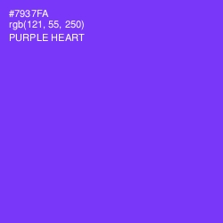 #7937FA - Purple Heart Color Image