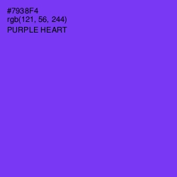 #7938F4 - Purple Heart Color Image