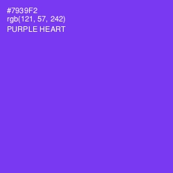 #7939F2 - Purple Heart Color Image